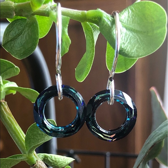 Swarovski Crystal & Sterling Silver Earrings - Picture 1 of 1